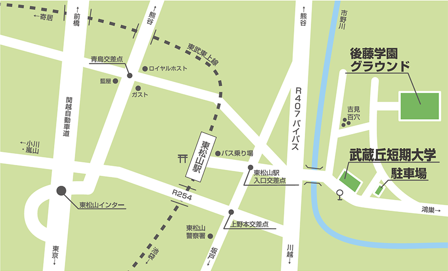 武蔵丘短期大学周辺マップ